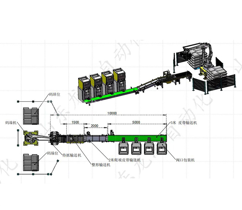 阀口包装机机器人码垛机