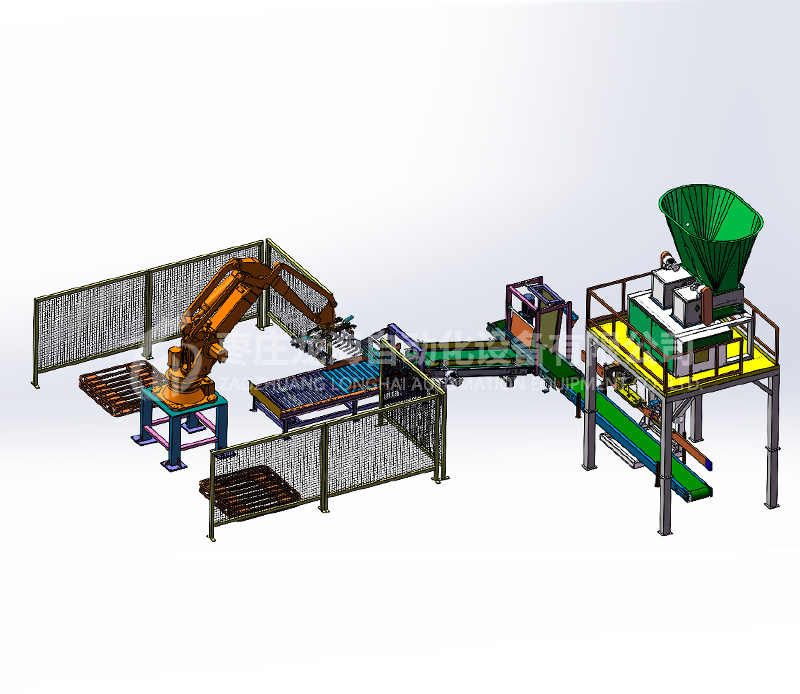 机器人单线包装码垛（90度）